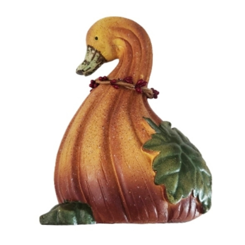 Vintage Gourd Pumpkin Ducks Geese Statue Decor Figures Set of 2 Collections, etc - Picture 3 of 16